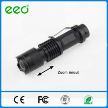 Aluminio 3W LED antorcha luz impermeable 3W LED Flash luz Zoom Policía táctico 3W SMD LED antorcha